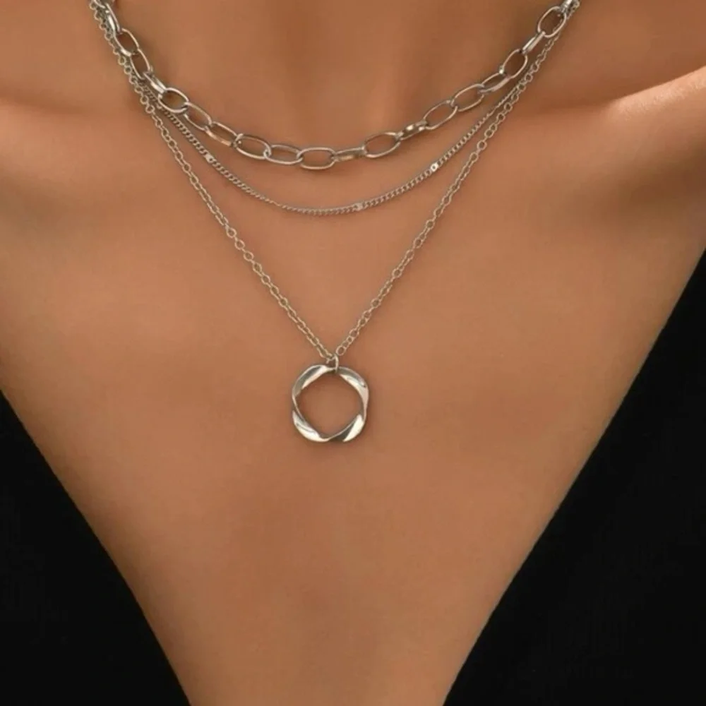 Silver Layered Necklace